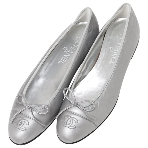 chanel ballet flats silver|chanel ballet flats on sale.